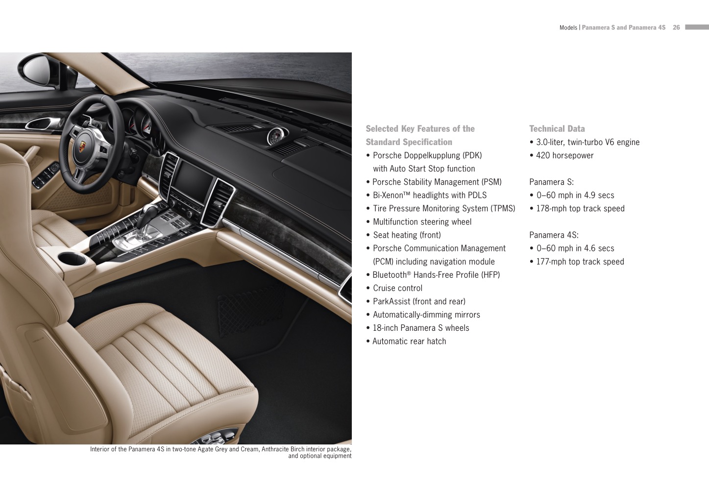 2014 Porsche Panamera Brochure Page 72